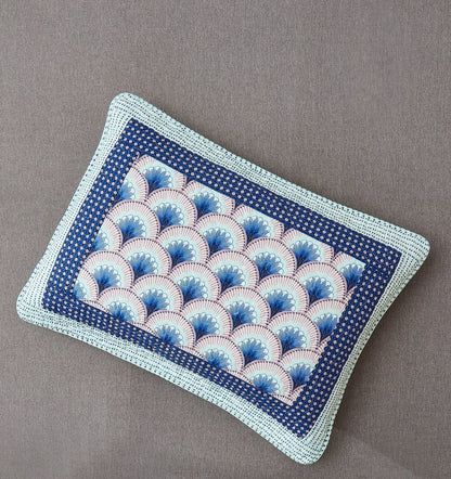 DaDa Bedding Mediterranean Blue Mint Patchwork Quilt Set