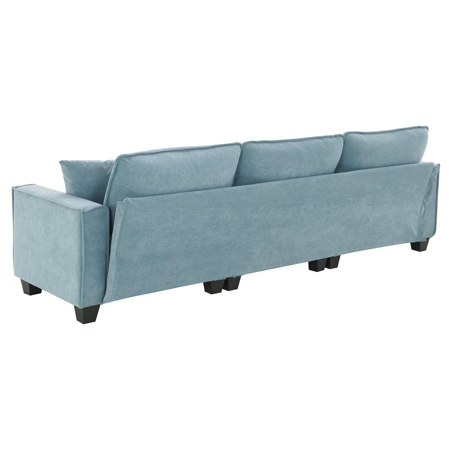 Modern Reversible Sofa Sectional in Sky Blue