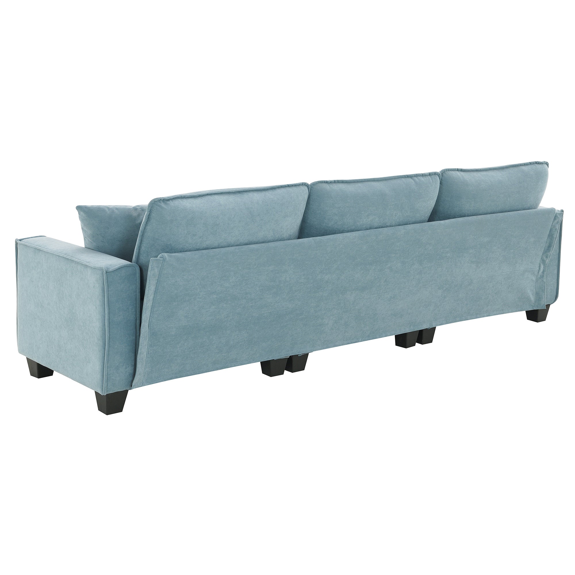 Modern Reversible Sofa Sectional in Sky Blue
