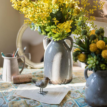 Binglie Glazed Pottery Vase with Handles