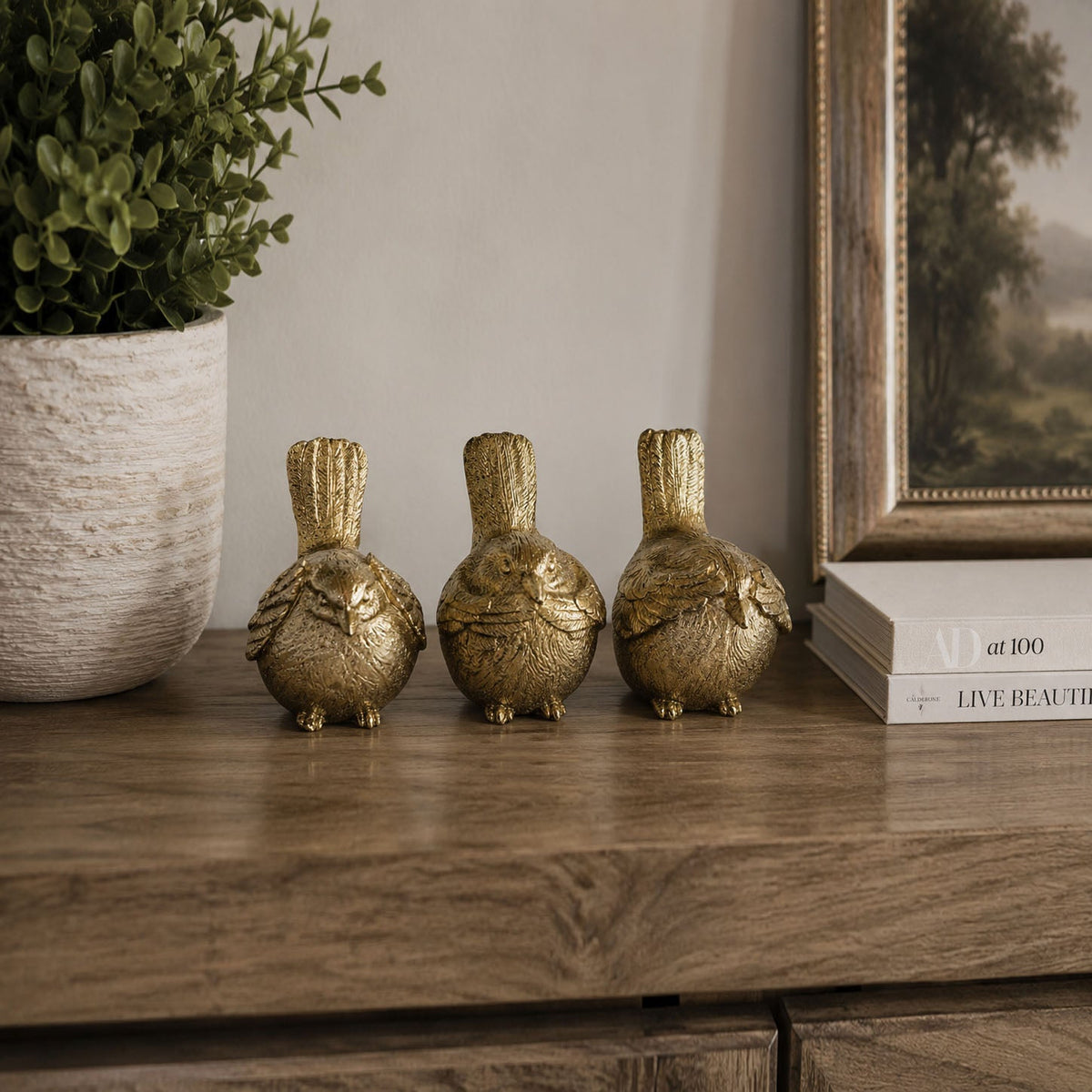 3 Wise Birds Figurines