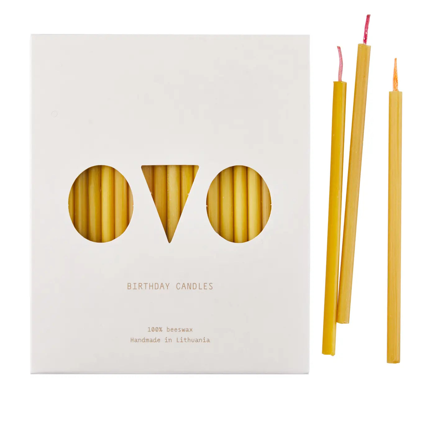 Pure Beeswax Birthday Candles - 20 ct