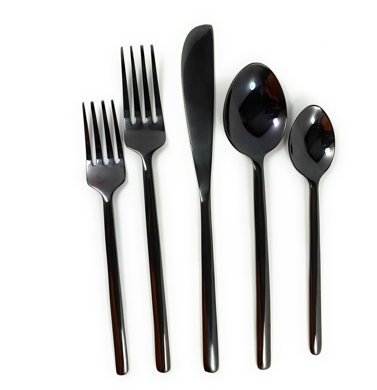 20 Piece Flatware Set - Black