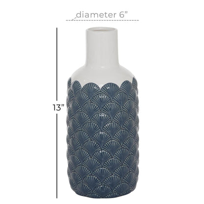 Blue Shell Ceramic Decorative Vase