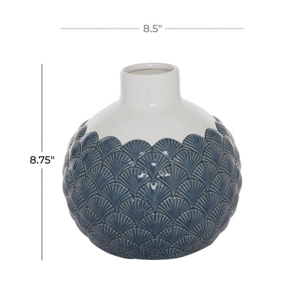 Blue Shell Ceramic Decorative Vase
