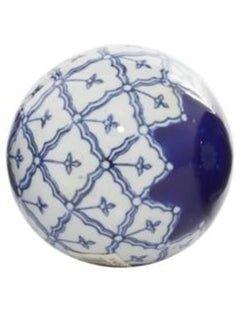 Blue Floral Handmade Ceramic Decorative Orbs
