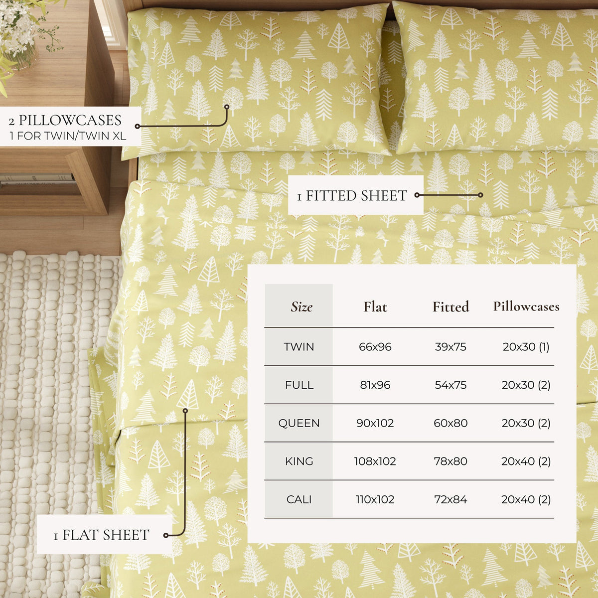 Turkish Cotton Flannel Sheet Sets - Lakeview Collection