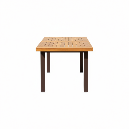 Indoor/Outdoor Dining Table- Acacia Wood With Iron Legs
