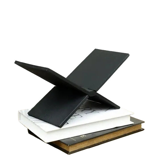 Black Wood Cookbook &amp; Coffee Table Book Holder Stand