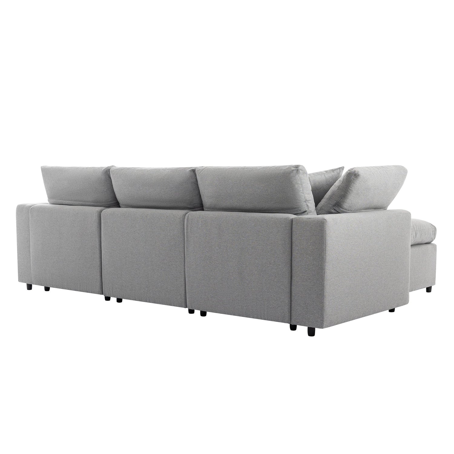 Down Filled Sectional Sofa in Grey