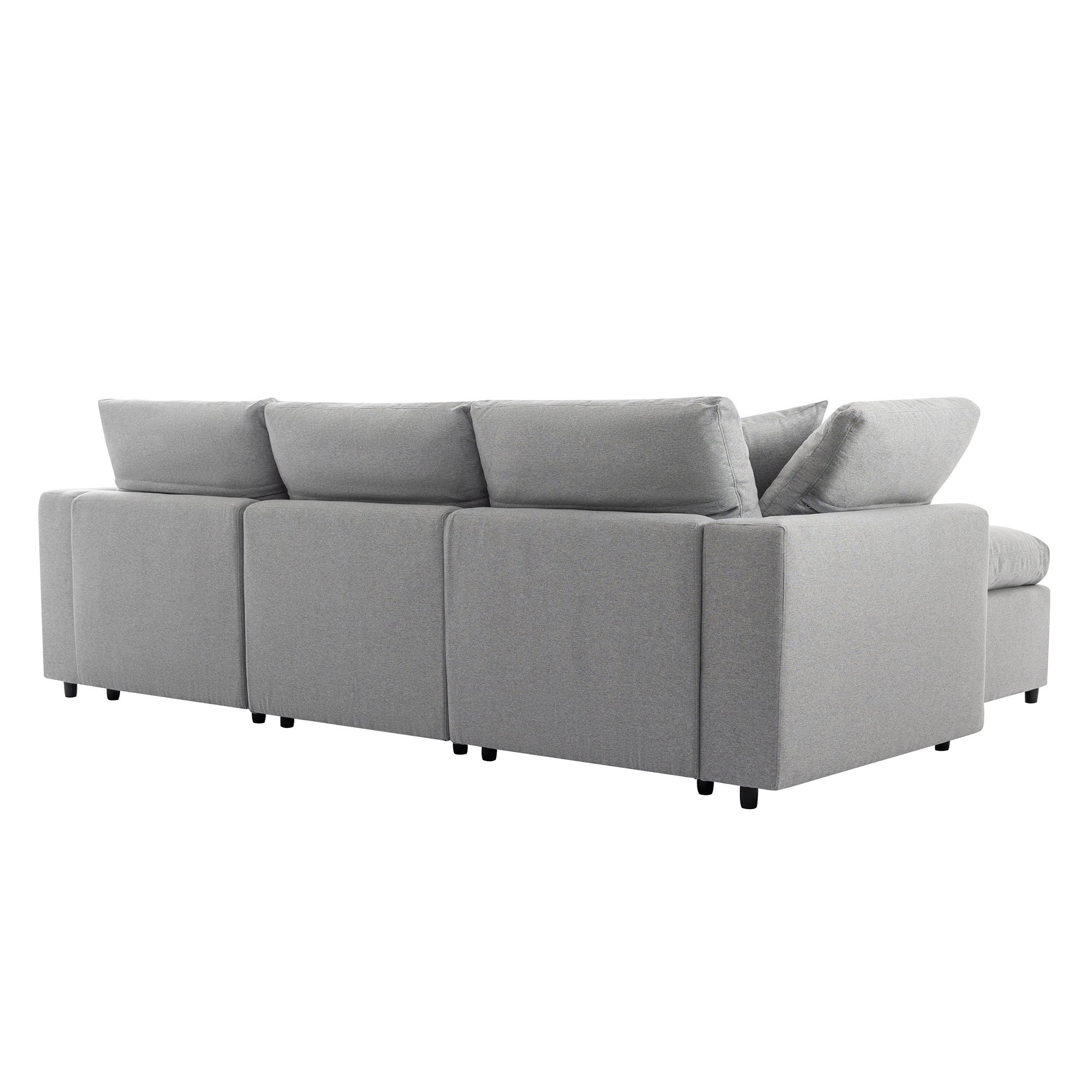 Down Filled Sectional Sofa in Grey