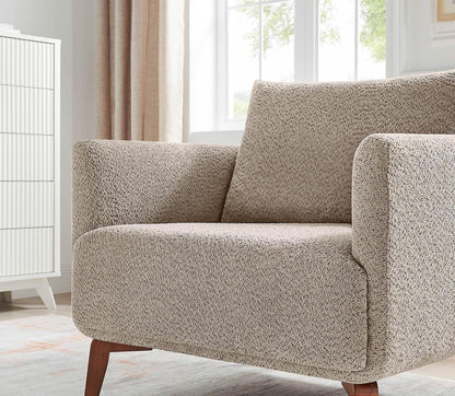 Oversized Upholstered Accent Chair In Greige