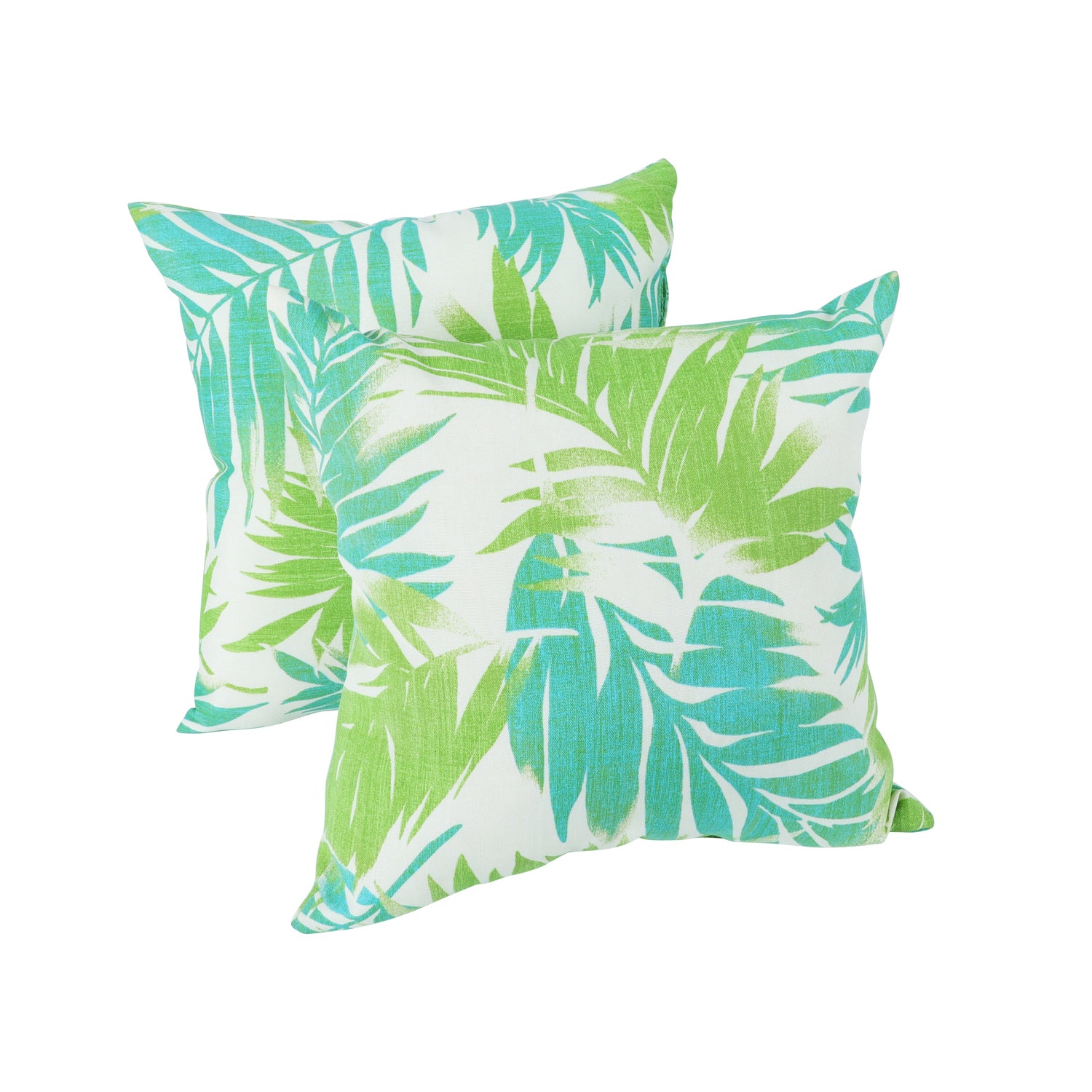 2 Pack Outdoor Throw Pillows - Green Tropical