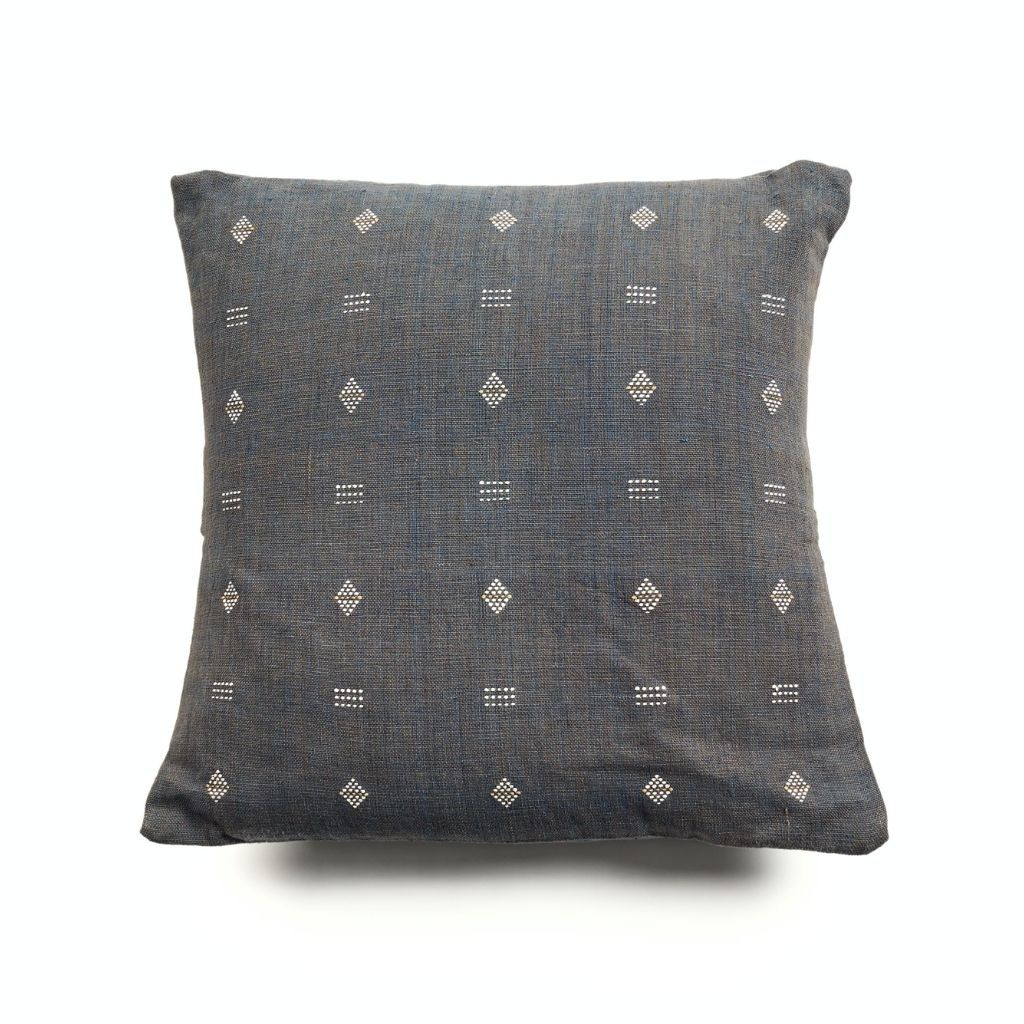 Nira Ochre Hand Spun Organic Cotton Handloom Pillow