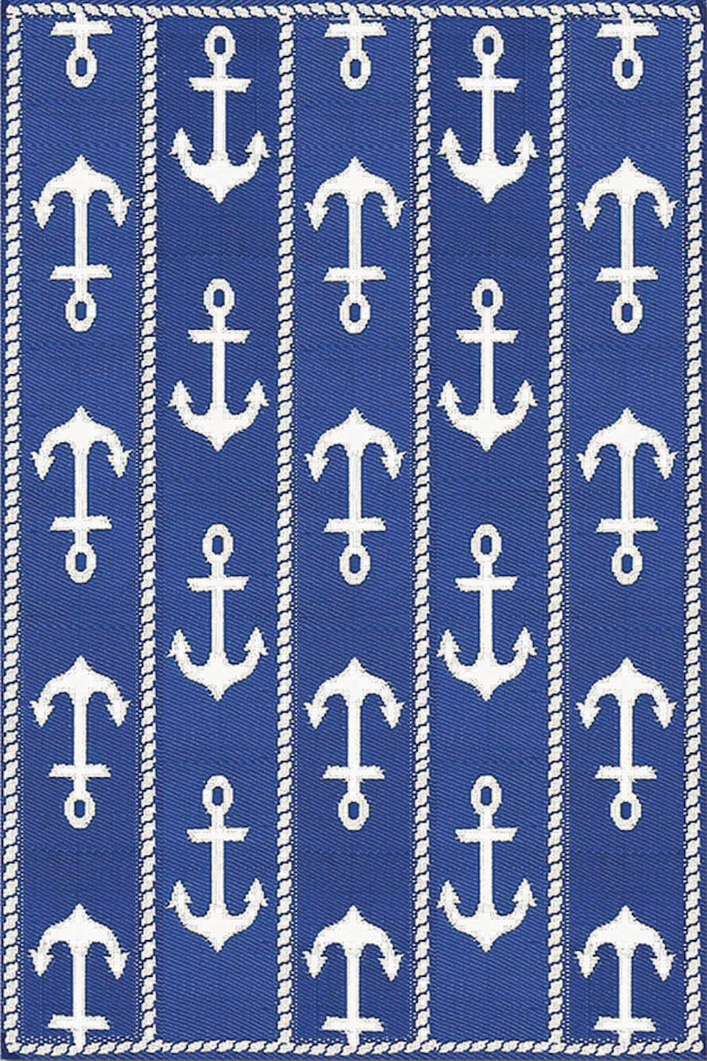 Anchor Blue &amp; White Outdoor Mat