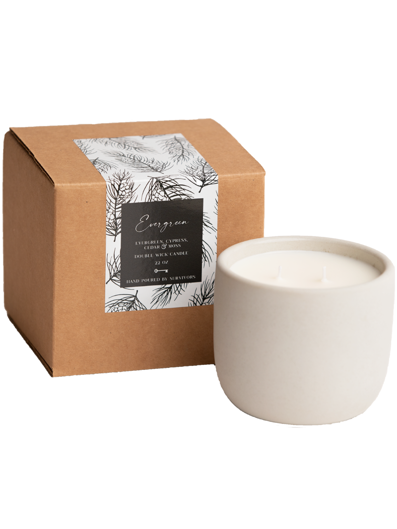 Evergreen Cement Candle