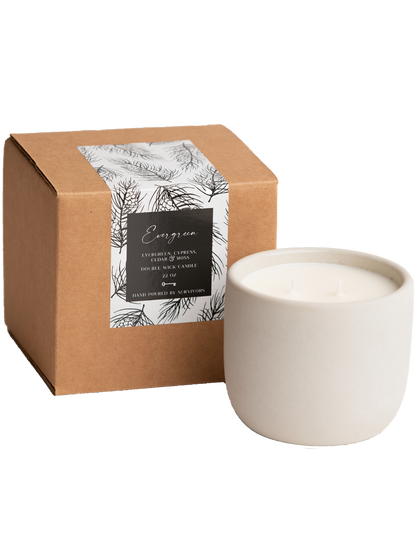 Evergreen Cement Candle