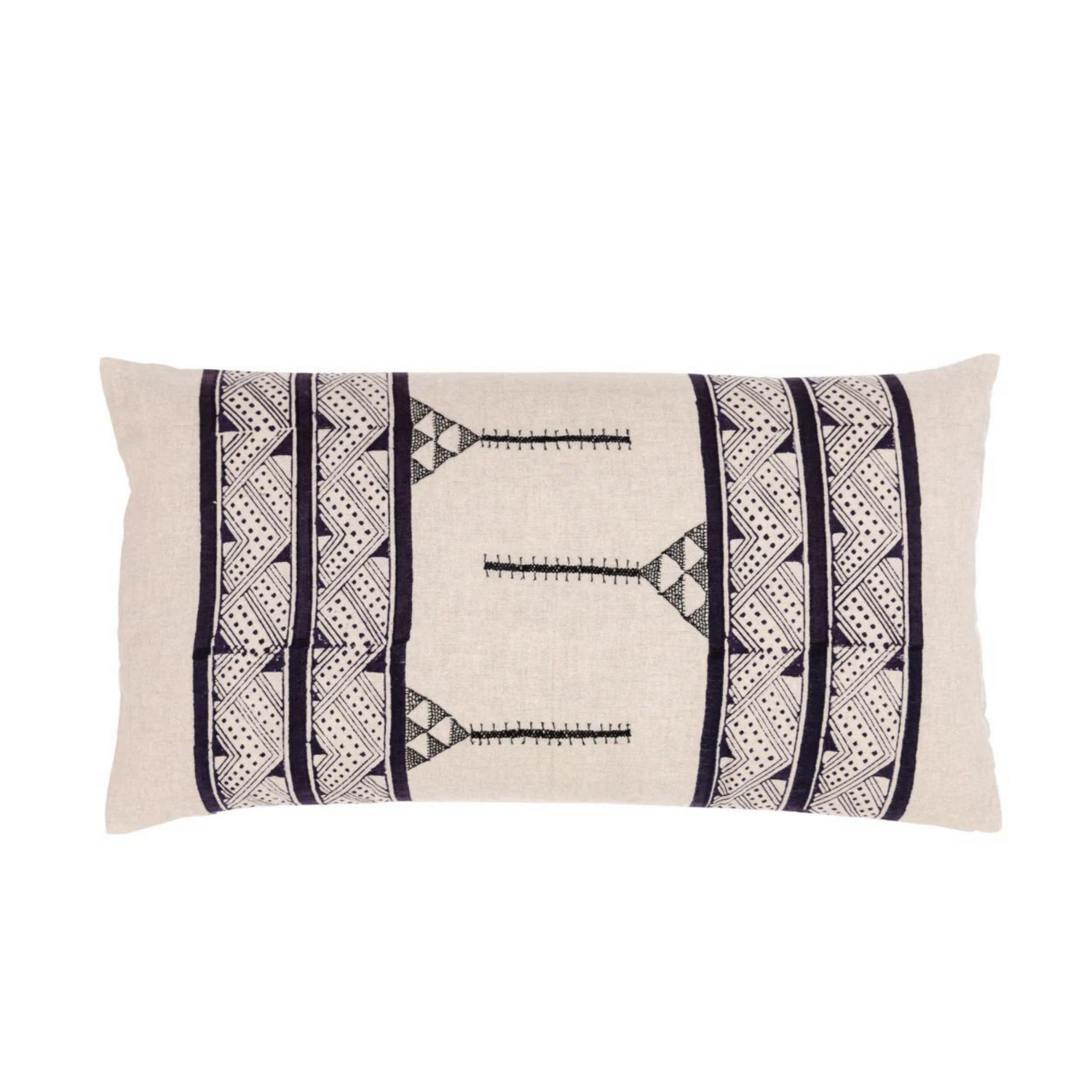 Mancala Charcoal Lumbar Pillow Cover