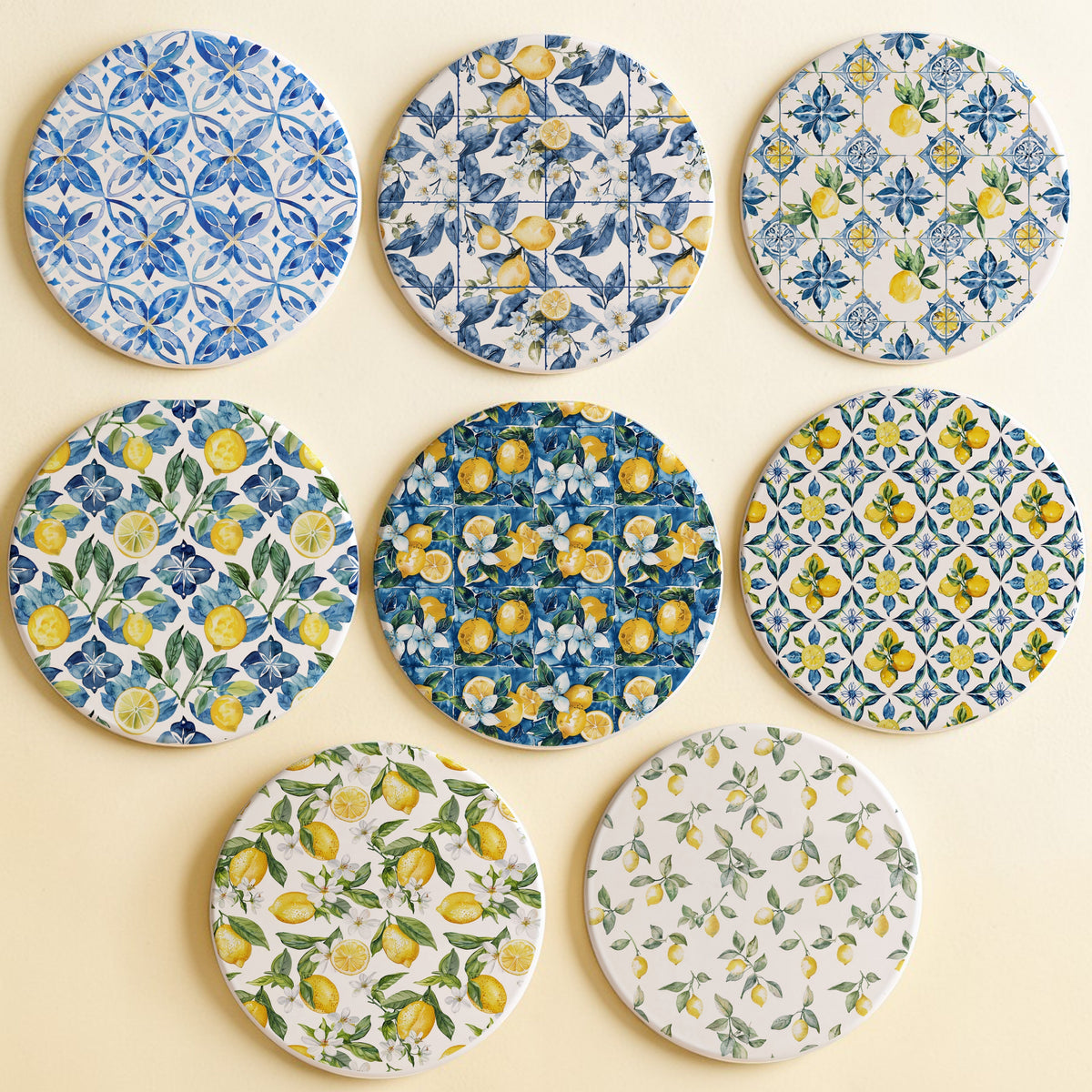Coasters - Mediterranean Lemon, PRE-ORDER
