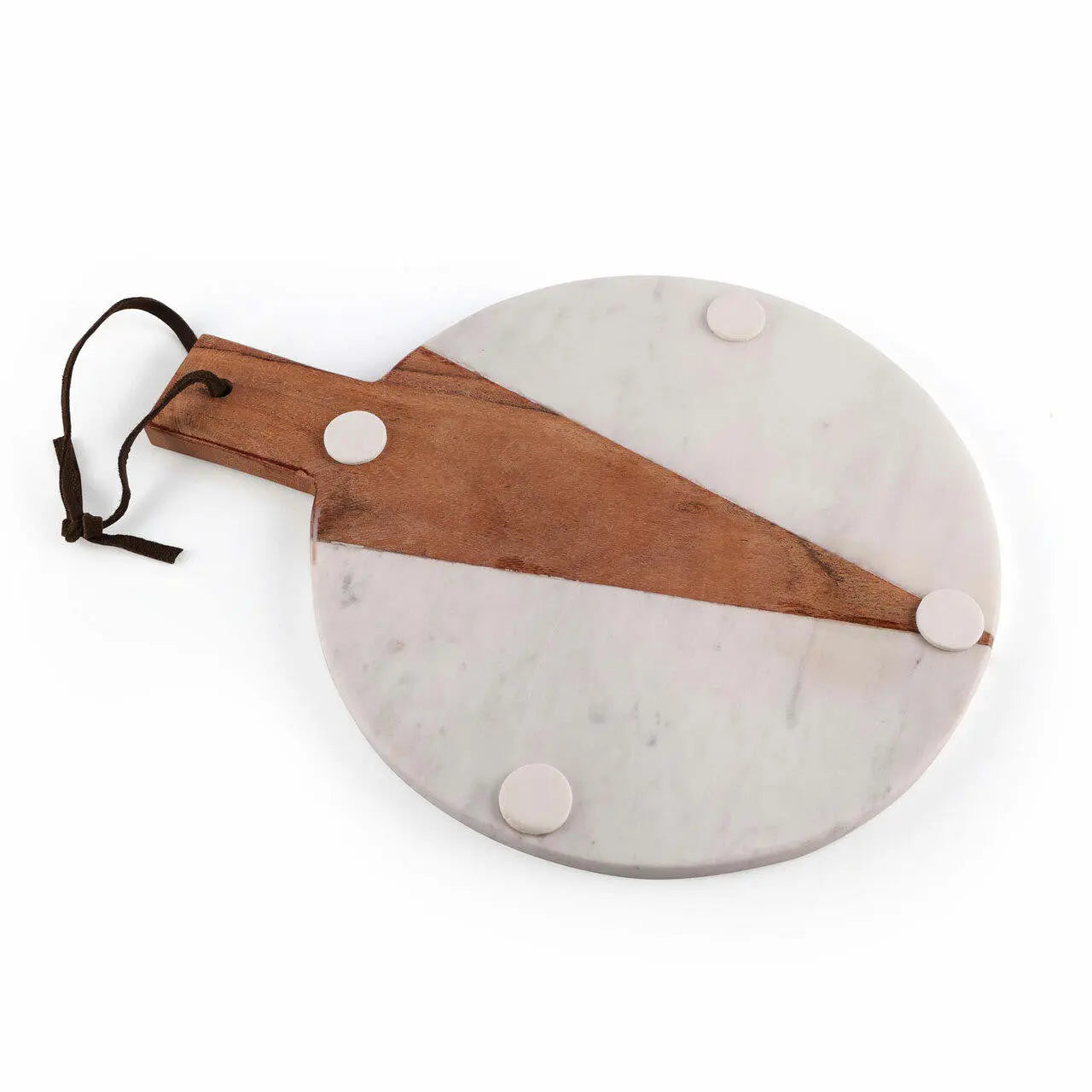 Cupid Marble/Wood Round Serving Platter