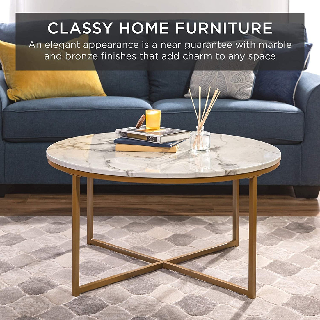 Marble and Gold Coffee Table