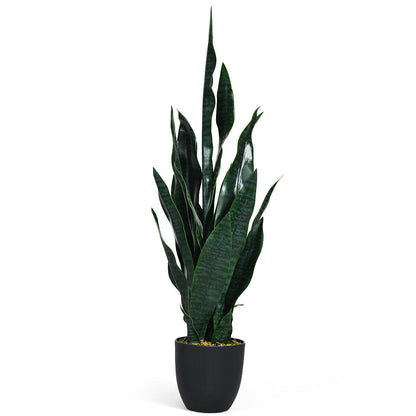 35.5 Inch Indoor-Outdoor Artificial Snake Plant