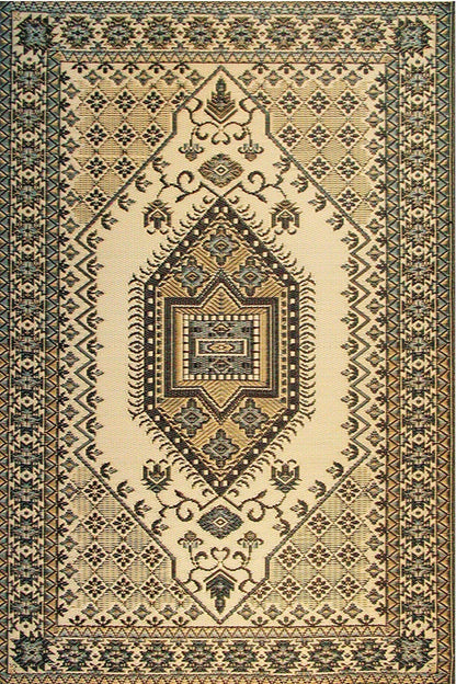 Turkish Black &amp; Brown Reversible Outdoor Mat