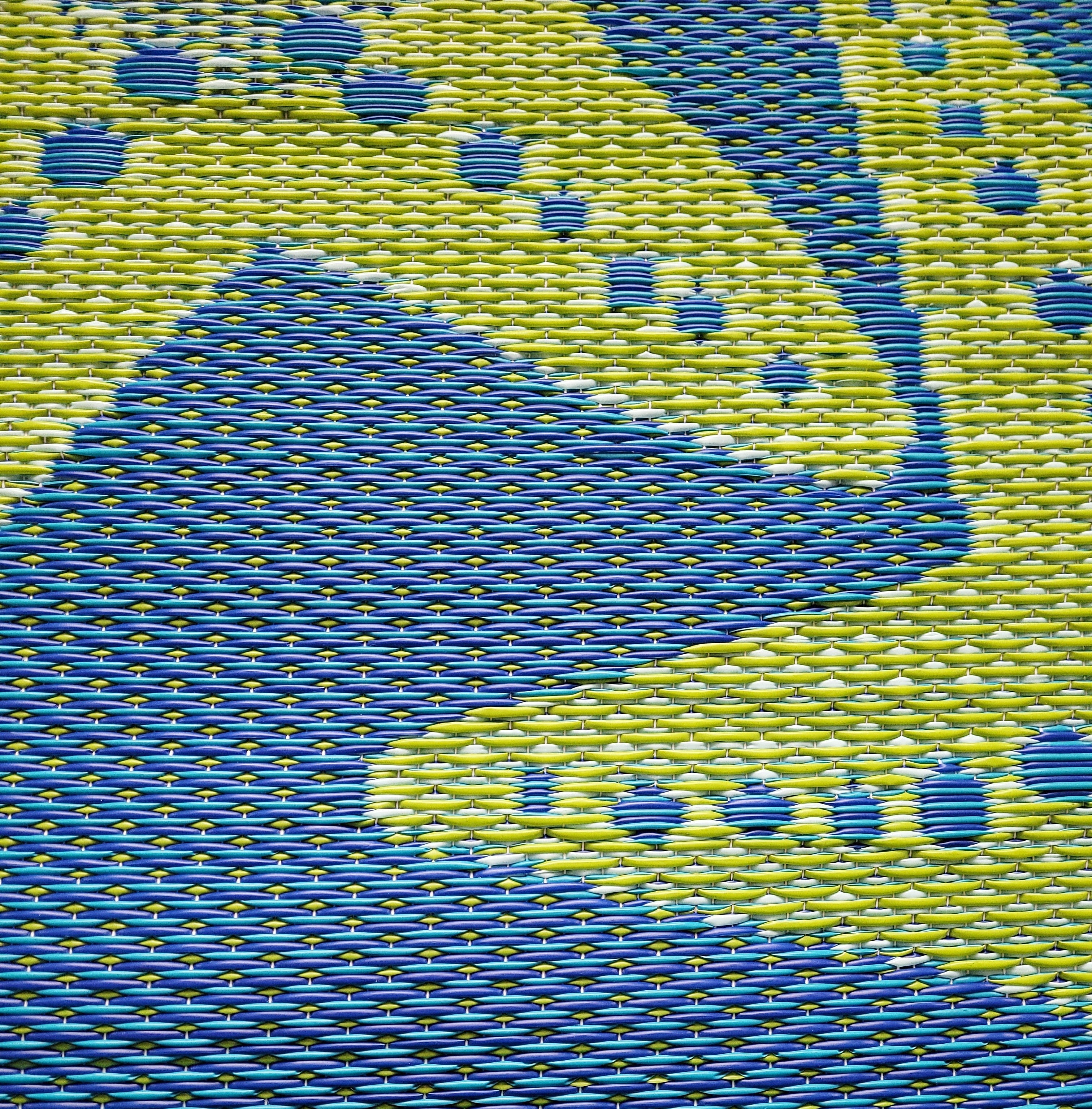 Starfish Blue &amp; Green Reversible Outdoor Mat