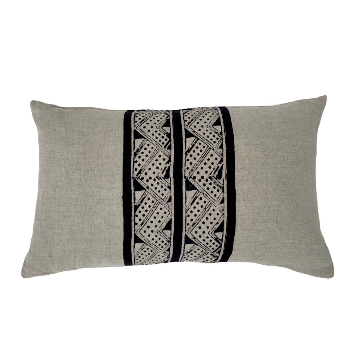 Mancala Charcoal Petit Lumbar Pillow Cover