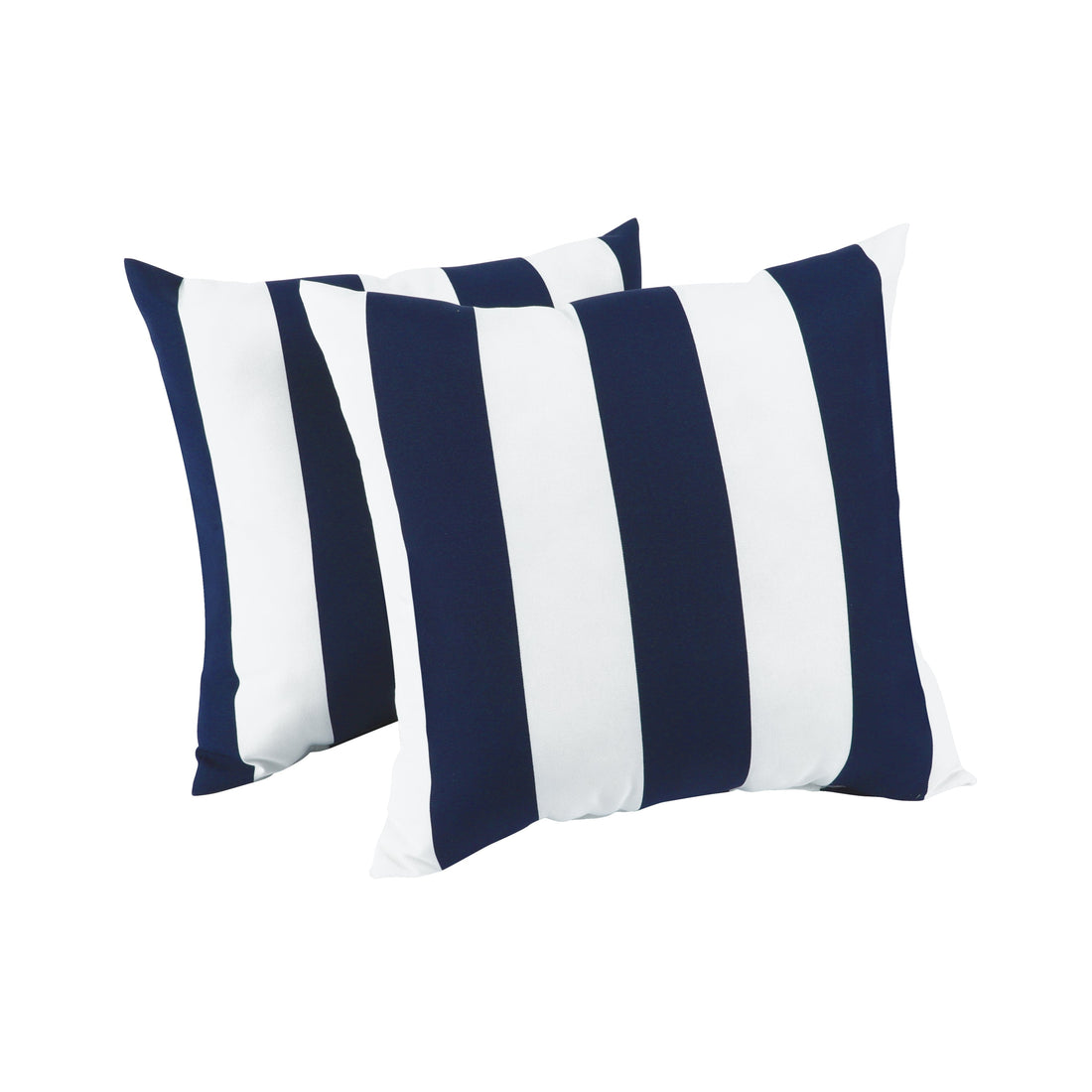 2 Pack Outdoor Throw Pillows - Navy Stripe