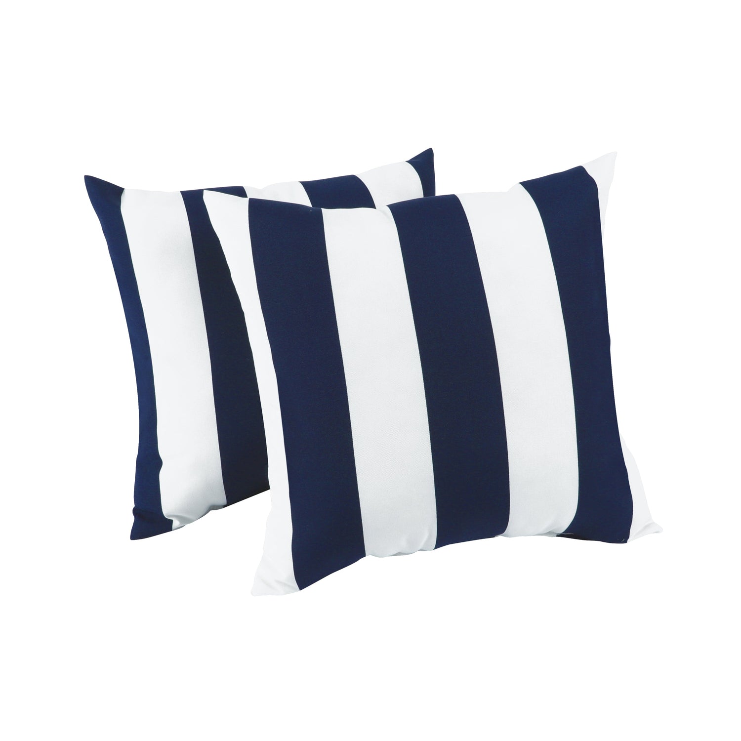 2 Pack Outdoor Throw Pillows - Navy Stripe