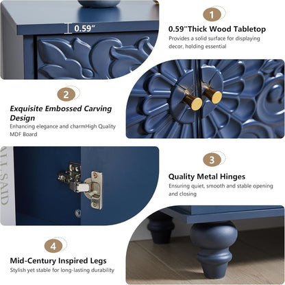 Midnight Blue Accent Cabinet
