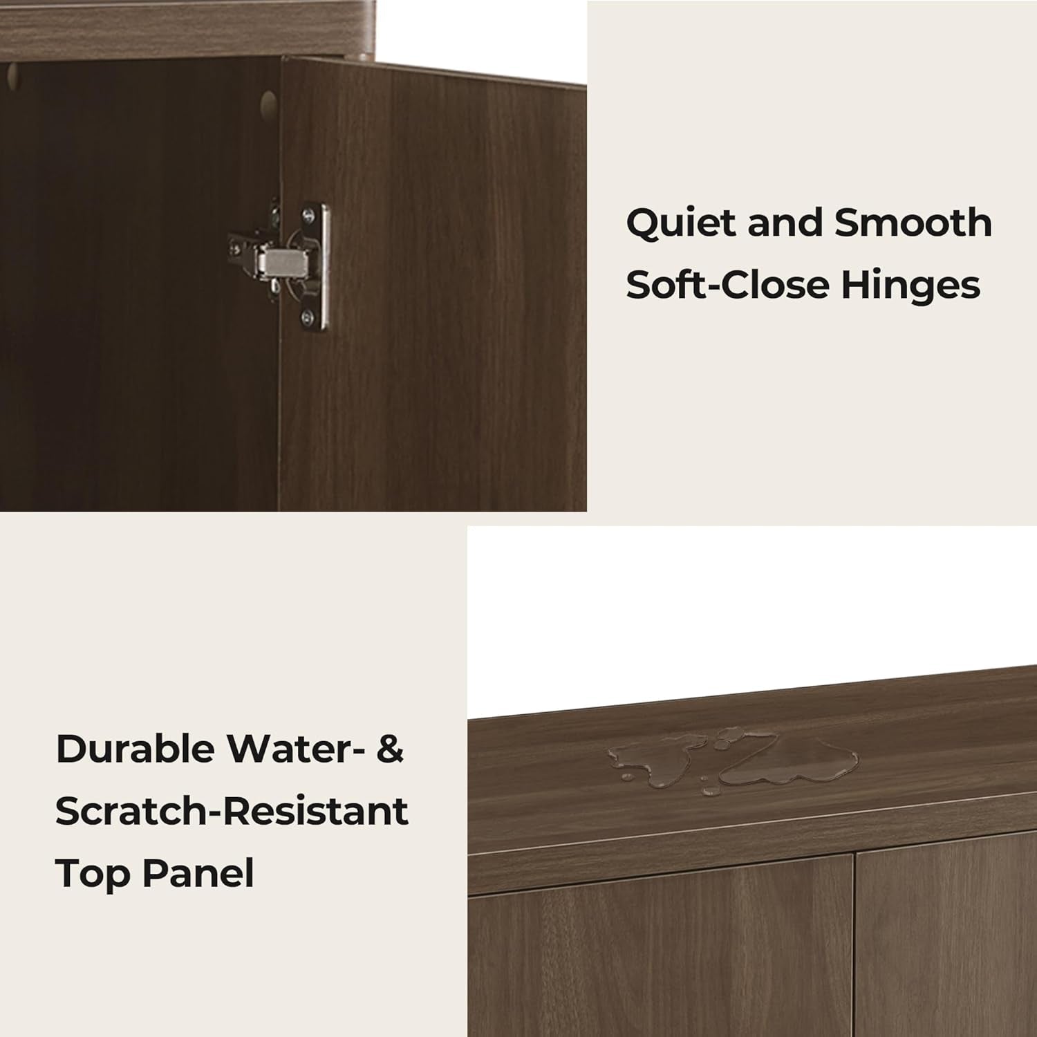 Walnut Sideboard Buffet Cabinet