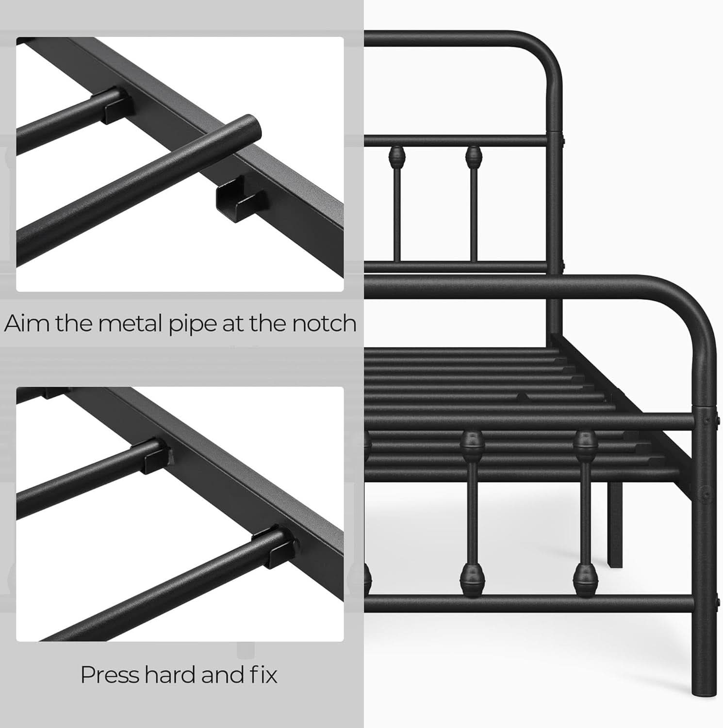 Queen Size Metal Platform Bed Frame