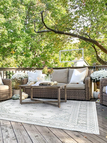 Floral Alabaster Outdoor Mat