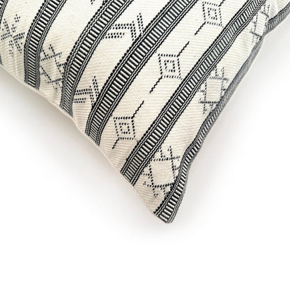 Black &amp; White Aztec Print Pillow Cover