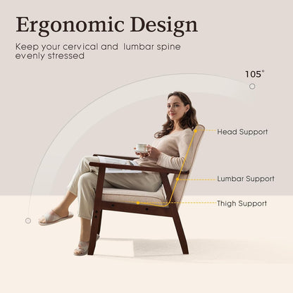 Mid-Century Fabric Upholstered Armchairs - Set Of Two