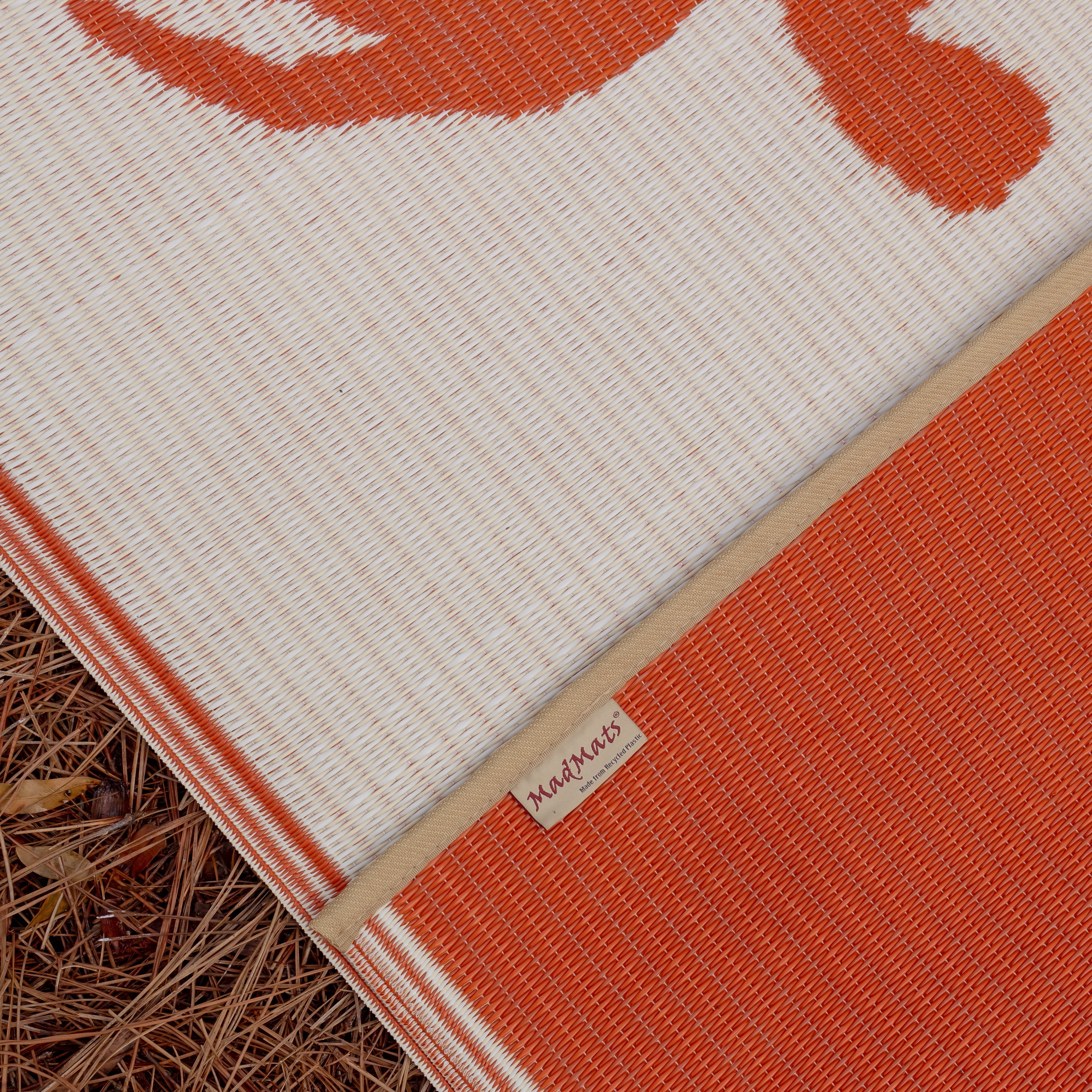 Double Crab Orange &amp; Cream Outdoor Mat