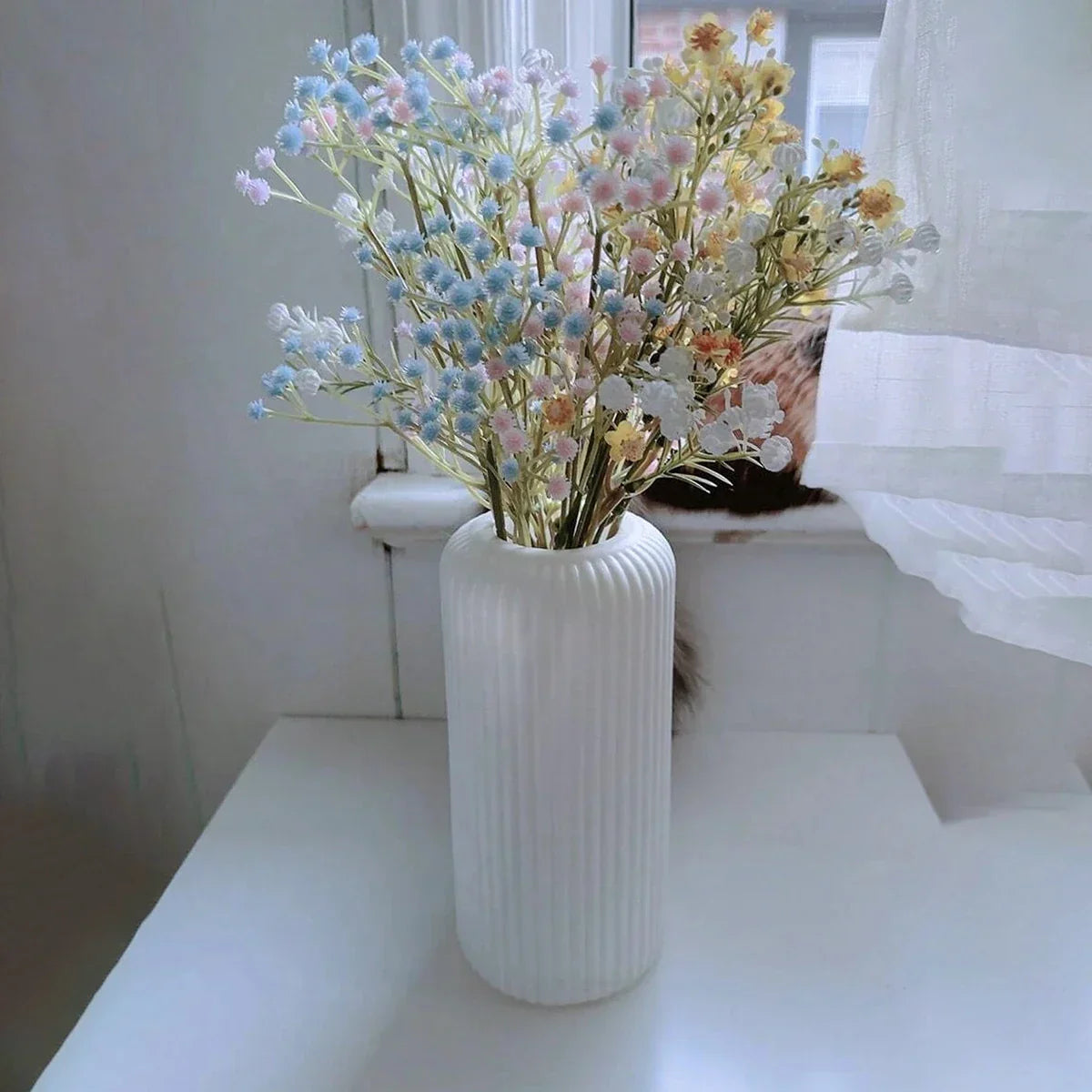 Ribbed Tall Vases - 2 Colors