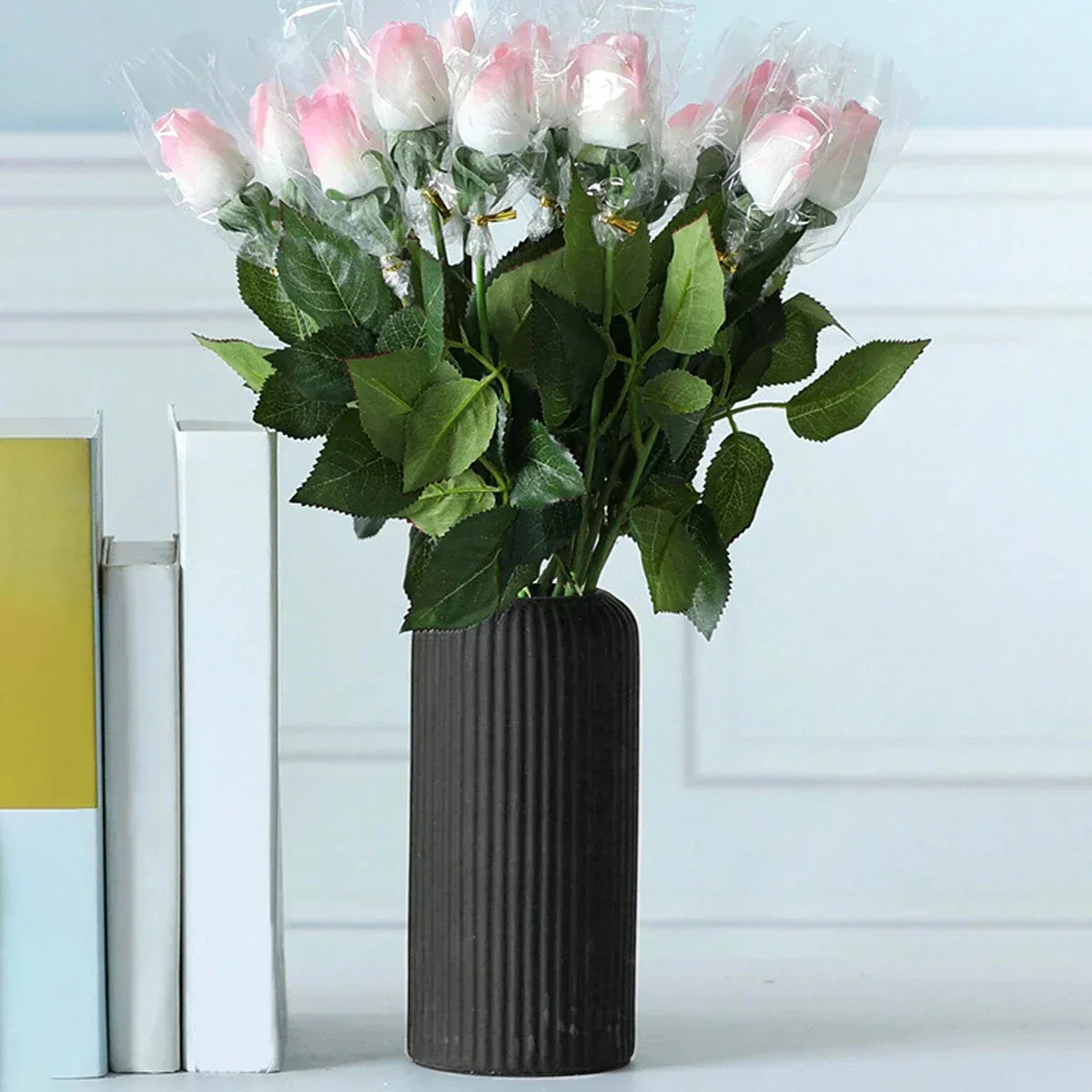 Ribbed Tall Vases - 2 Colors