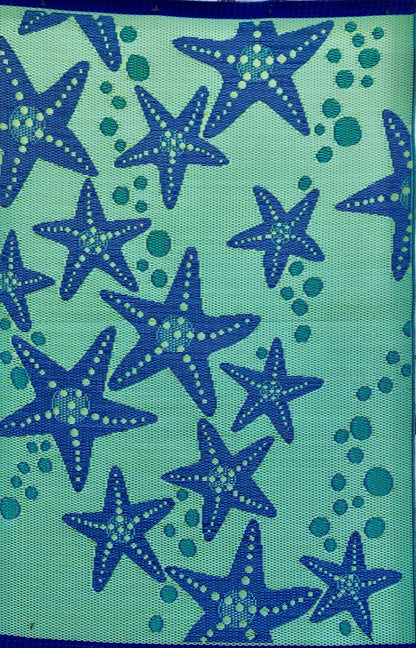 Starfish Blue &amp; Green Reversible Outdoor Mat