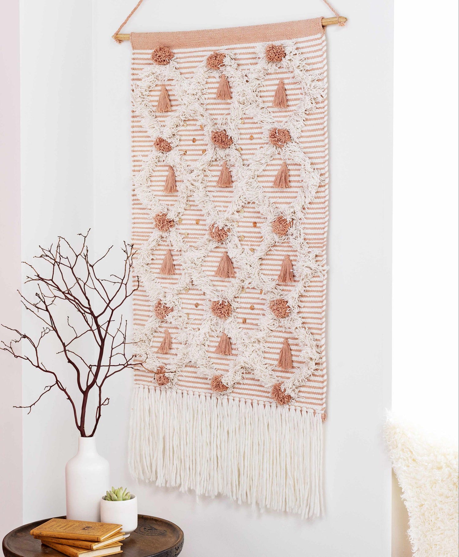 Drumore Beige Boho Wall Hanging