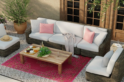 Bouquet Red Outdoor Mat
