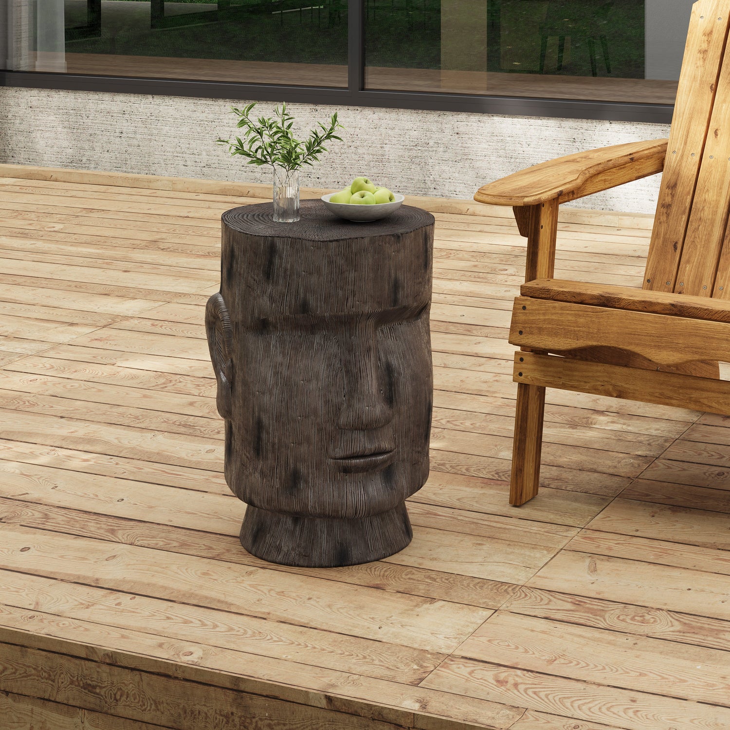 Easter Island Moai Statue Outdoor Table