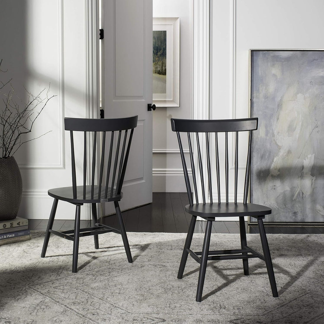 Parker Side Chair Charcoal Grey - 2 Pc Set