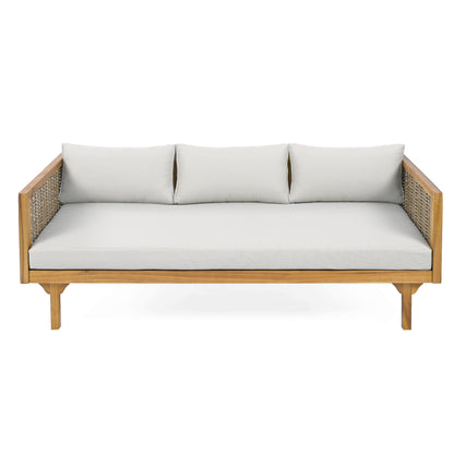 2 Piece Set - CLAREMONT 3 SEATER DAYBED + ACACIA WOOD TABLE