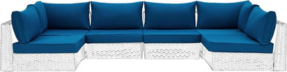 Outdoor Replacement Cushions For 6 Seat Modular Sofa - Blue