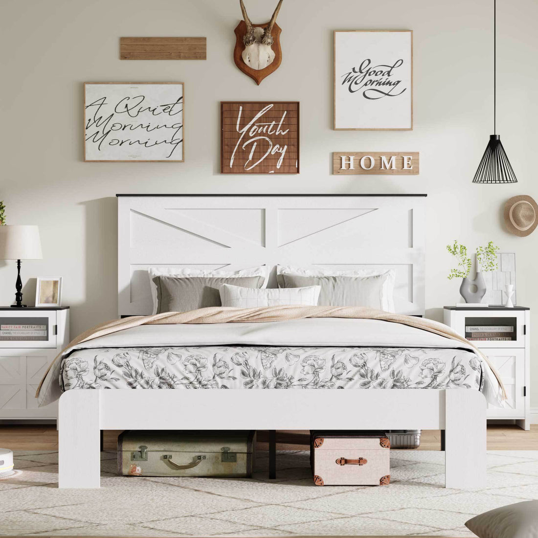 Farmhouse Platform Bed Frame - Queen