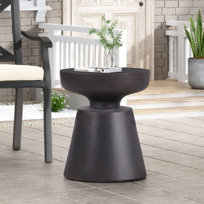 Indoor/Outdoor Lightweight Concrete End Table