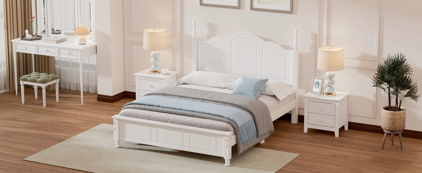 Full Size Farmhouse Bed Frame in White